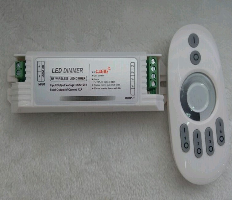Controller 2.4G Single Color 6Key Touch  12-24V 12A  144W